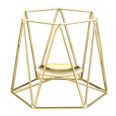 Metal Candle Holders Geometric Hexagon  Candle Holder Wedding Home Decor Tabletop Lantern