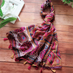 New ethnic scarf diamond printed Tibetan scarf