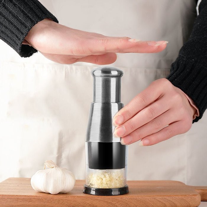 🥳🥳🥳SUMMER Hot Sale 48% OFF-Pressed Garlic Chopper(🔥Order now and get a free roll garlic peel🔥）