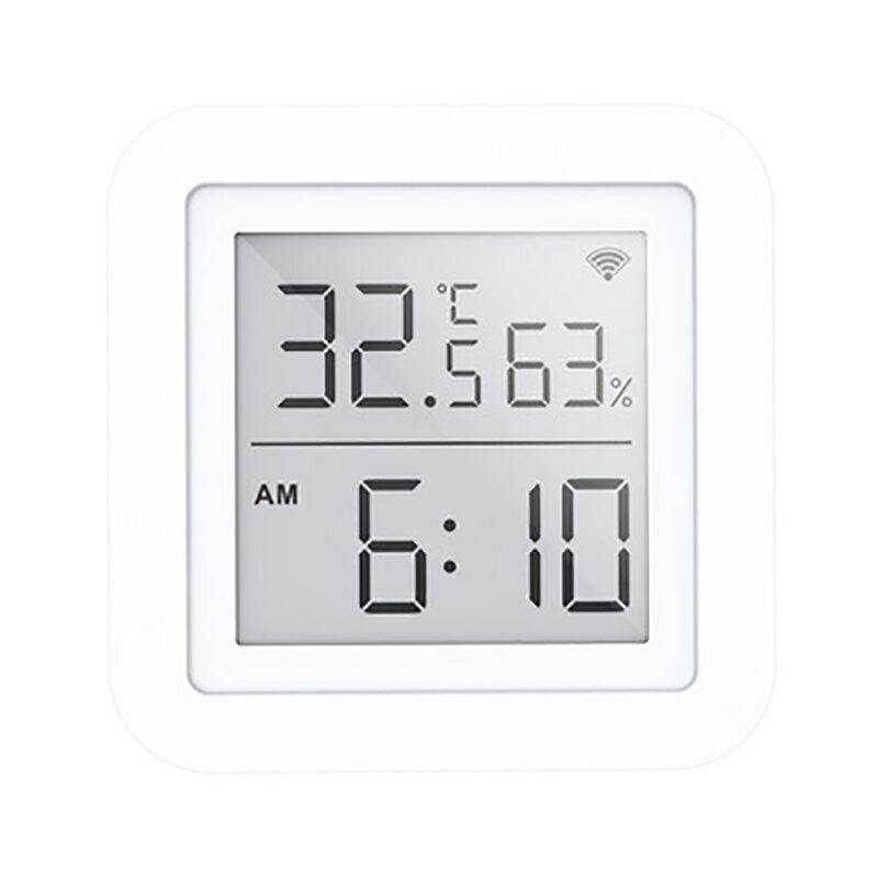 Tuya WIFI Temperatur Feuchtigkeit Smart Sensor Uhr Digital Display Fernbedienung Thermometer Unterstützung Alexa Google Assistent 