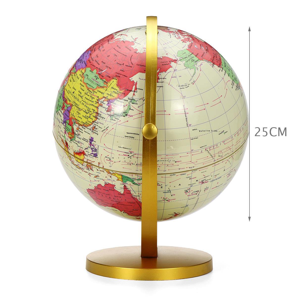 World Globe Map 360° Rotating World Globe Earth Atlas Map Geography Education Toy