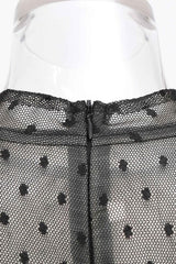 Polka Dot Zipper Back Dress with Girdle