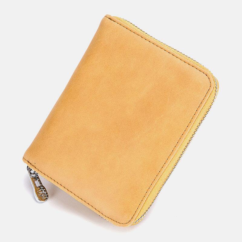 Women Genuine Leather RFID Anti-theft Organ Design Milti-card Slot Card Bag Card Holder Wallet