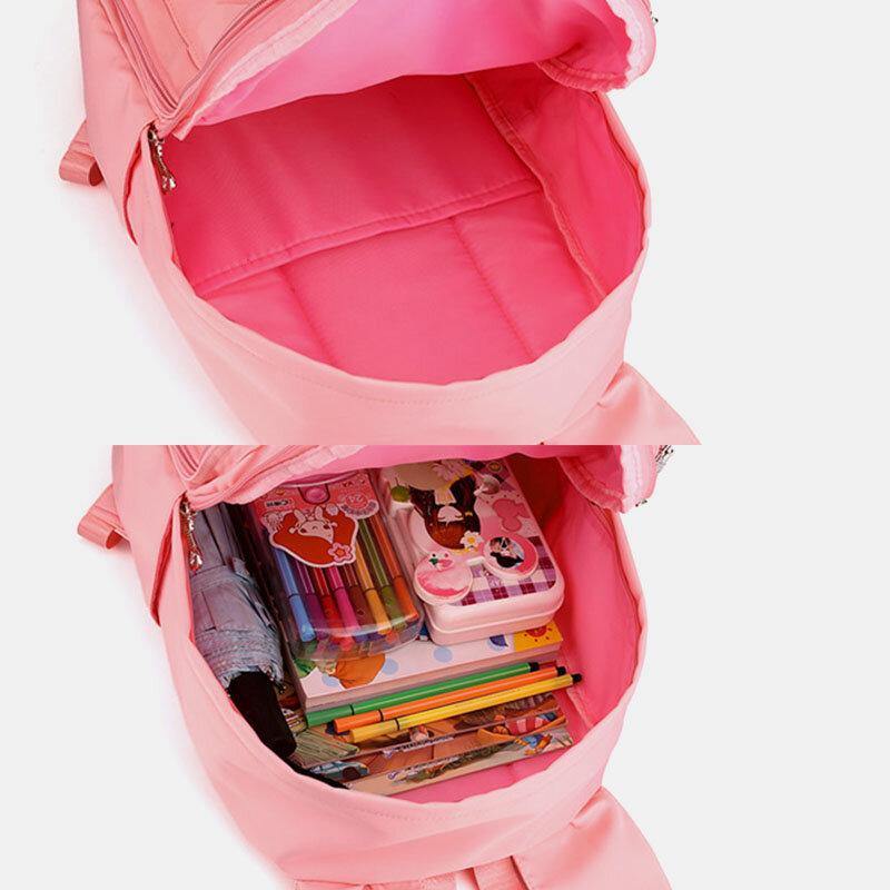 Women Waterproof Large Capacity Multi-function Rabbit Ears Cute Backpack Travel School Bag