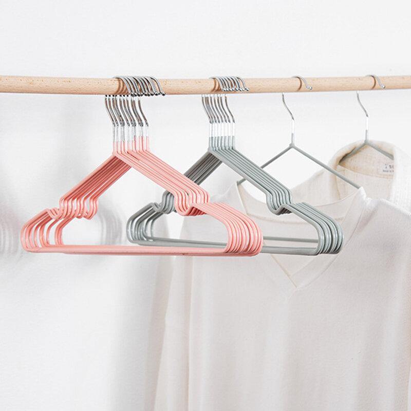 10pcs/Set 40cm Metal Clothes Hangers Strong Clothes Rack for Adult Anti-skid Closet Organizer