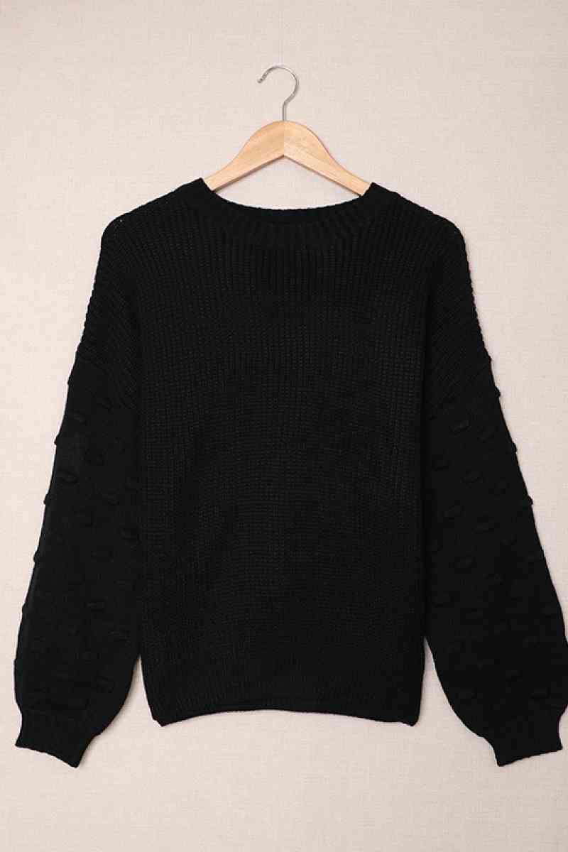 Bishop Sleeve Chunky Knit Sweater