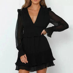 Flared sleeve dress