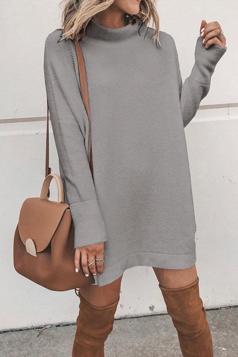 Casual Solid Color Autumn Dress