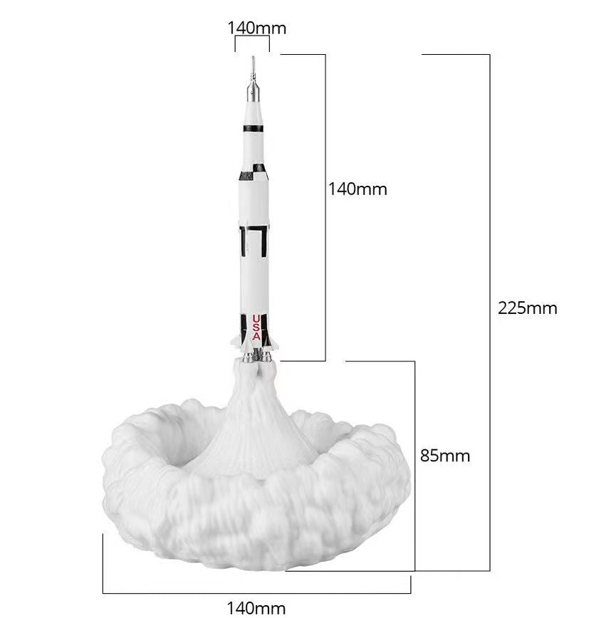 Rocket Lamp 3D - Space Shuttle LED Lamp