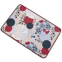 Hongbo Mandala Printed Mats Retro Flower Printed Carpet Mat Non-slip Doormat for Kitchen Bathroom Toilet Home Decoration