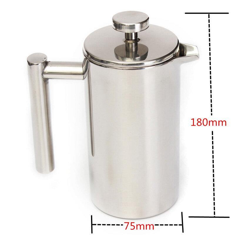 350ml Double Wall Stainless Steel Coffee Plunger French Press Tea Maker Handy Coffee Machine