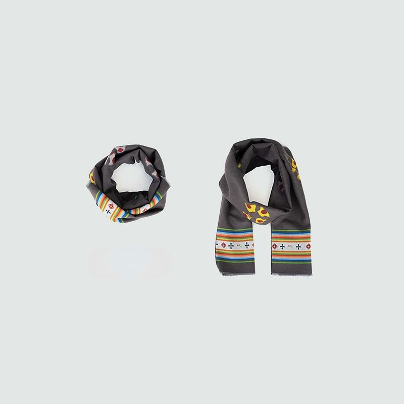 Tibetan style scarf, ethnic style retro printing Tibetan fashion warm scarf shawl