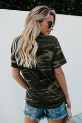 Coffee Graphic Camo Tee