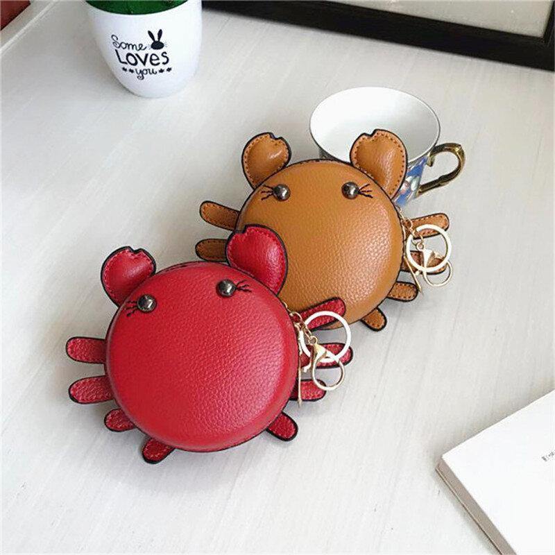 Women Faux Leather Cartoon Cute Pattern Shape Hanging Pendant Coin Bag Wallet