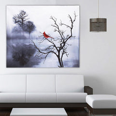 Modern Red Bird Tree Canvas Oil Printed Paintings Home Wall Art Decor Unframed Decorations