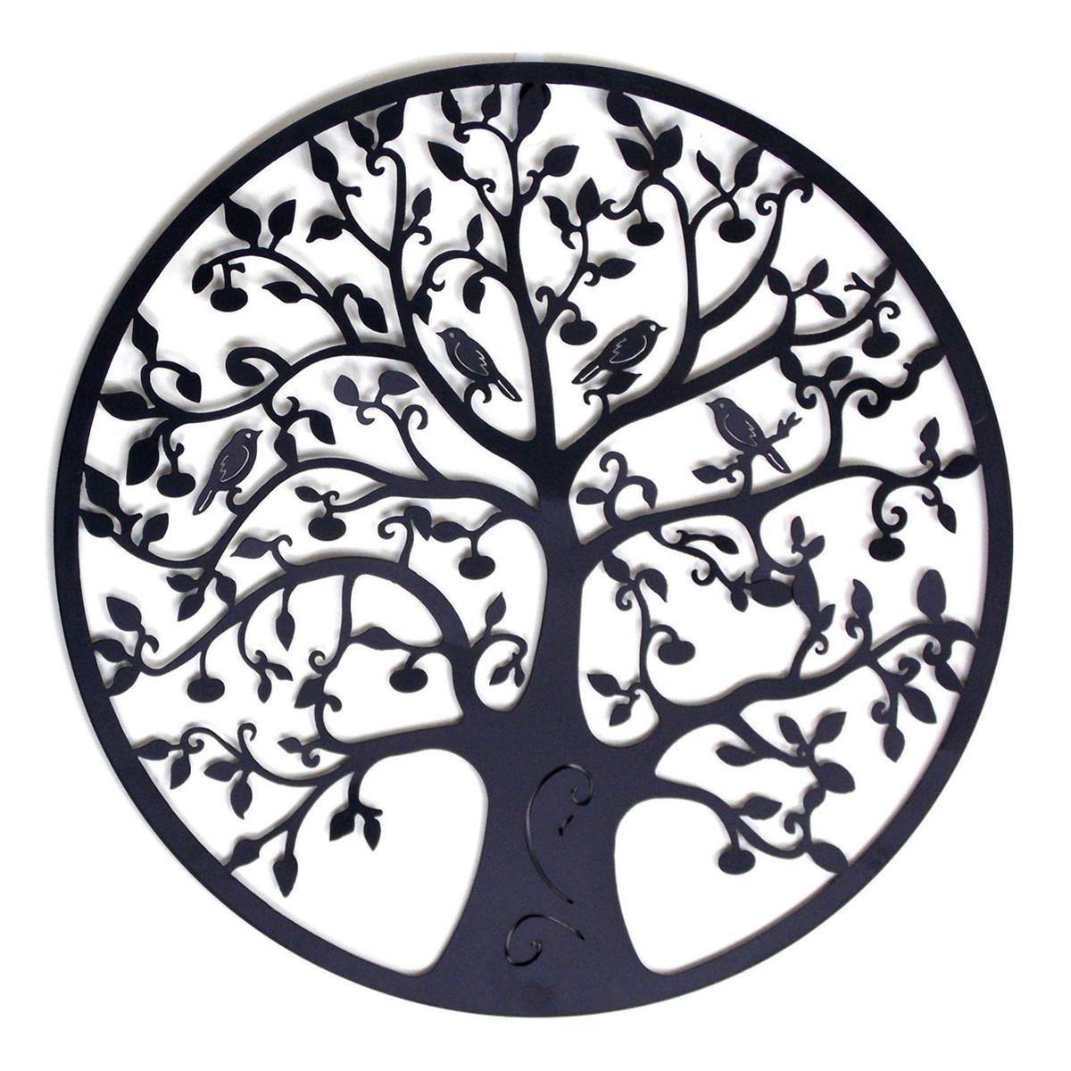 Round Wall Hanging Decorations Diameter 60cm Tree of Life Iron Art Home Hanging Ornament