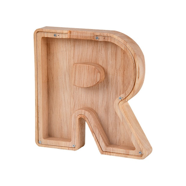 🔥 Last Day Promotion - Wooden Letter Piggy Bank - Gift For Kids