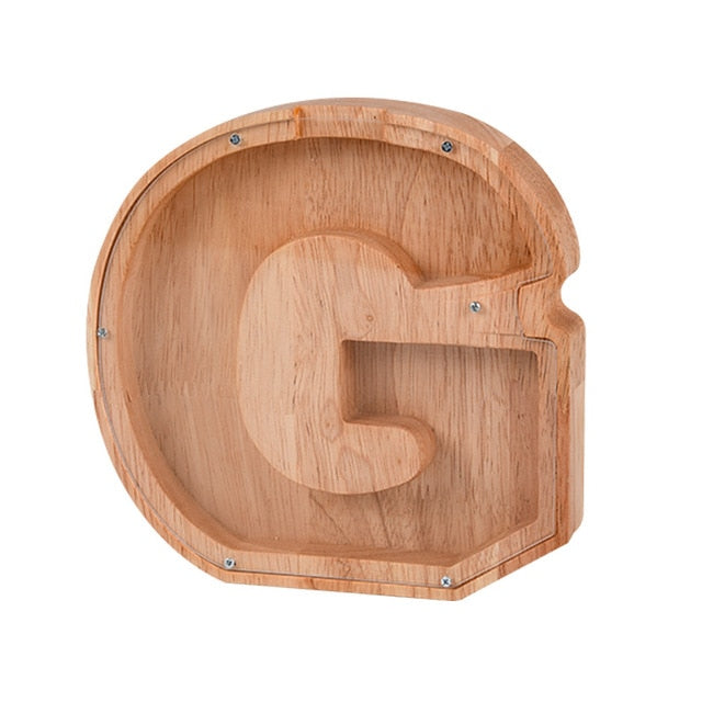 🔥 Last Day Promotion - Wooden Letter Piggy Bank - Gift For Kids