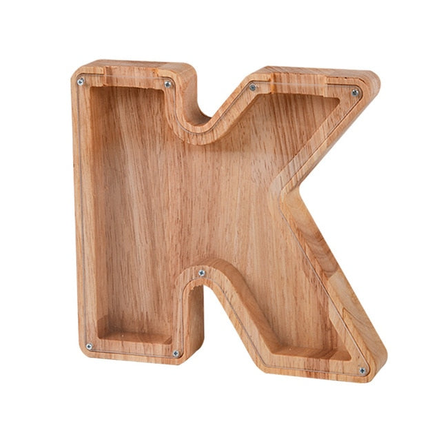 🔥 Last Day Promotion - Wooden Letter Piggy Bank - Gift For Kids