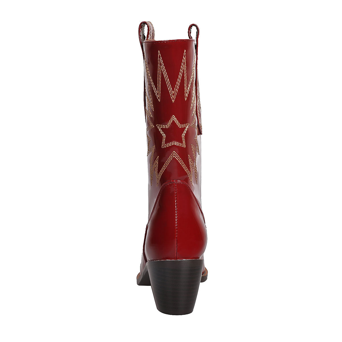 Kurze Damenstiefel mit Western-Cowboy-Stickerei