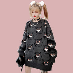 Harajuku Kleiner Teufel Pärchen Hip-Hop Pullover Pullover