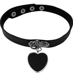 Schwarzes Herzhalsband