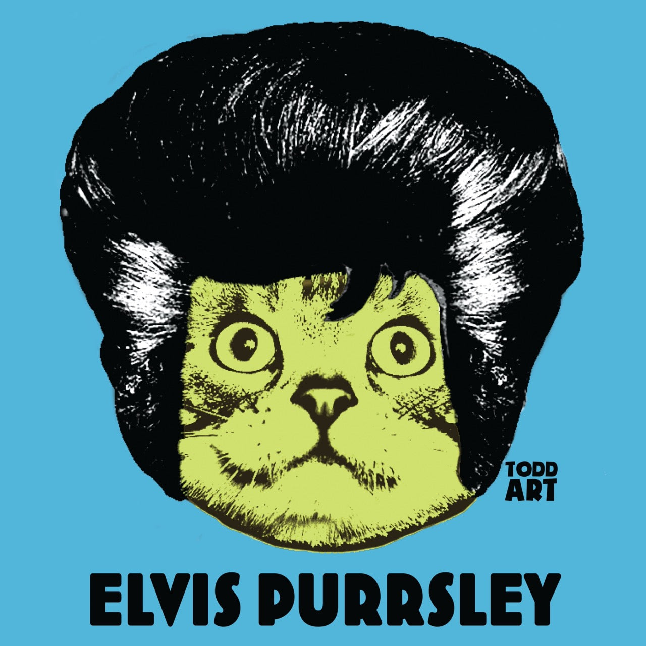 Elvis Purrsley-Druck auf Plexiglas montiert von Todd Goldman