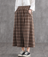 Casual Cotton Linen loose fitting Women's Skirts DZA2007128