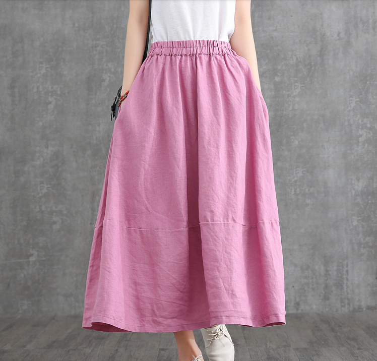 Casual linen loose fitting Women's Skirts DZA2007125