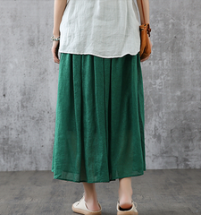 Casual Cotton Linen loose fitting Women's Skirts DZA200841