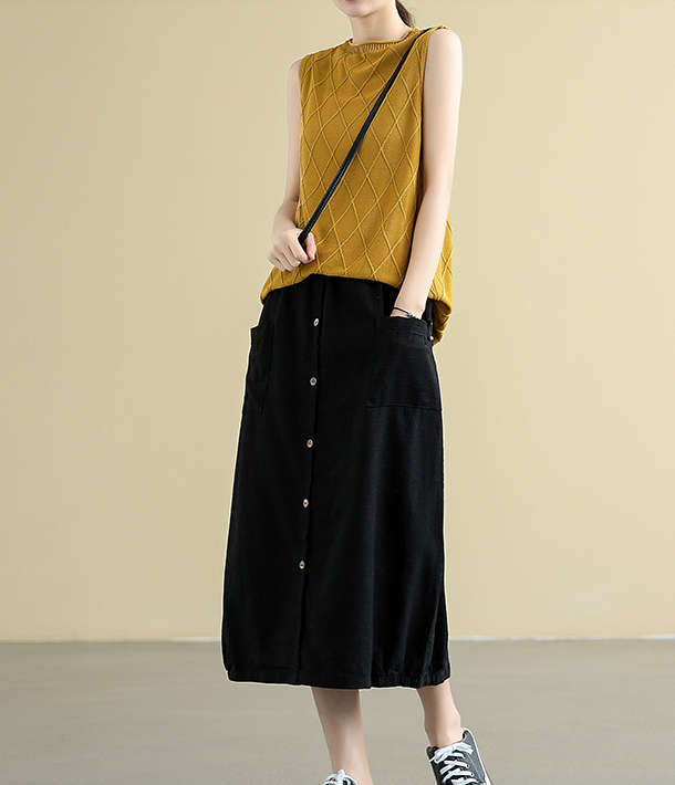 Casual Cotton linen loose fitting Women's Skirts  DZA2005104