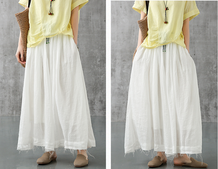 Casual Cotton linen loose fitting Women's Skirts  DZA2005103