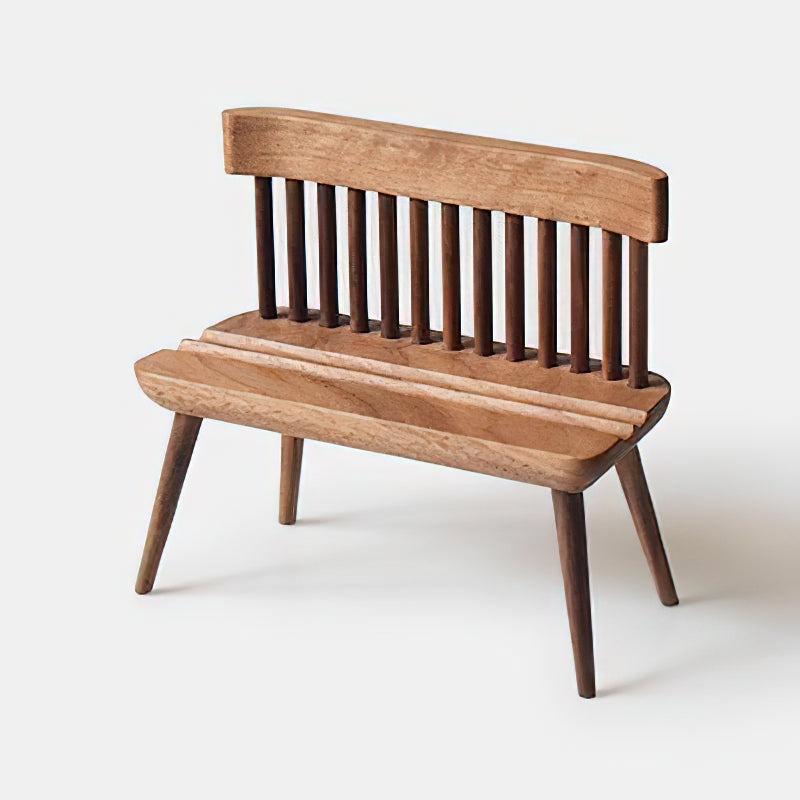 Chaise et Banc Support de Téléphone en Bois Fait à la Main