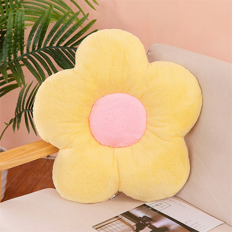 Cute Flower Shape Plush Seating Chair Cushion