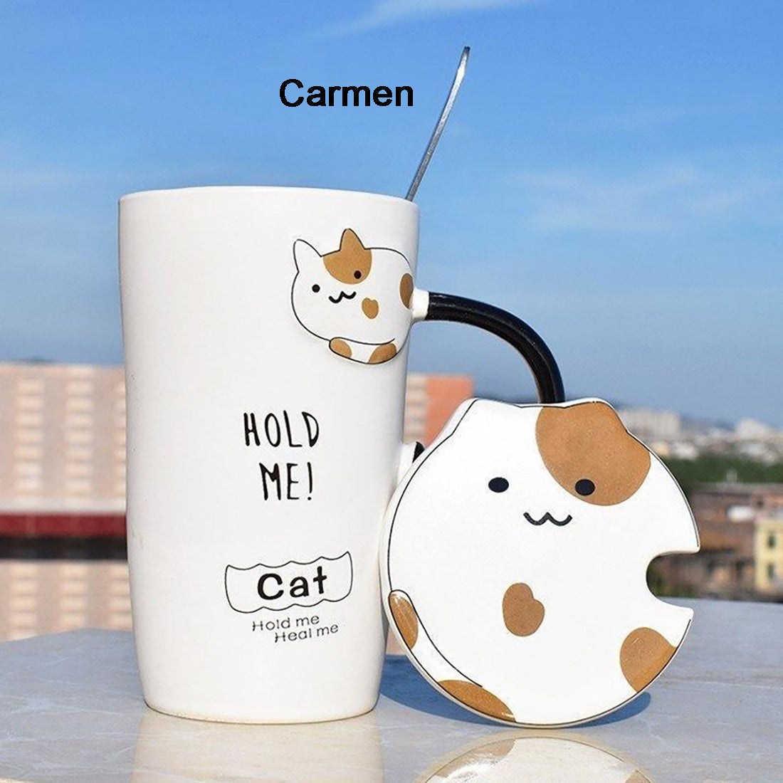 Tasses en céramique de chat mignon