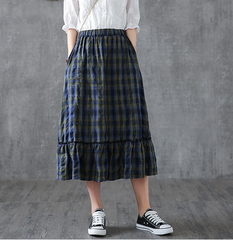 Casual Cotton Linen  loose fitting Women's Skirts  DZA200617