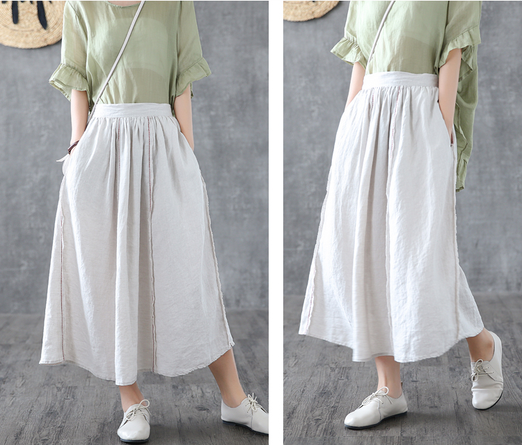 Casual Linen  loose fitting Women's Skirts  DZA200633