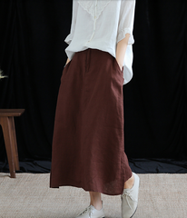 Casual Linen  loose fitting Women's Skirts  DZA200623