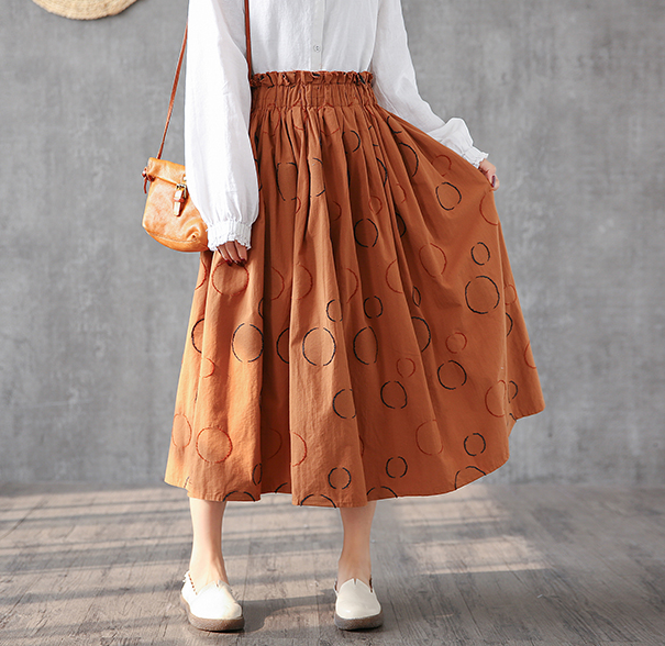 Casual Linen  loose fitting Women's Skirts  DZA200616