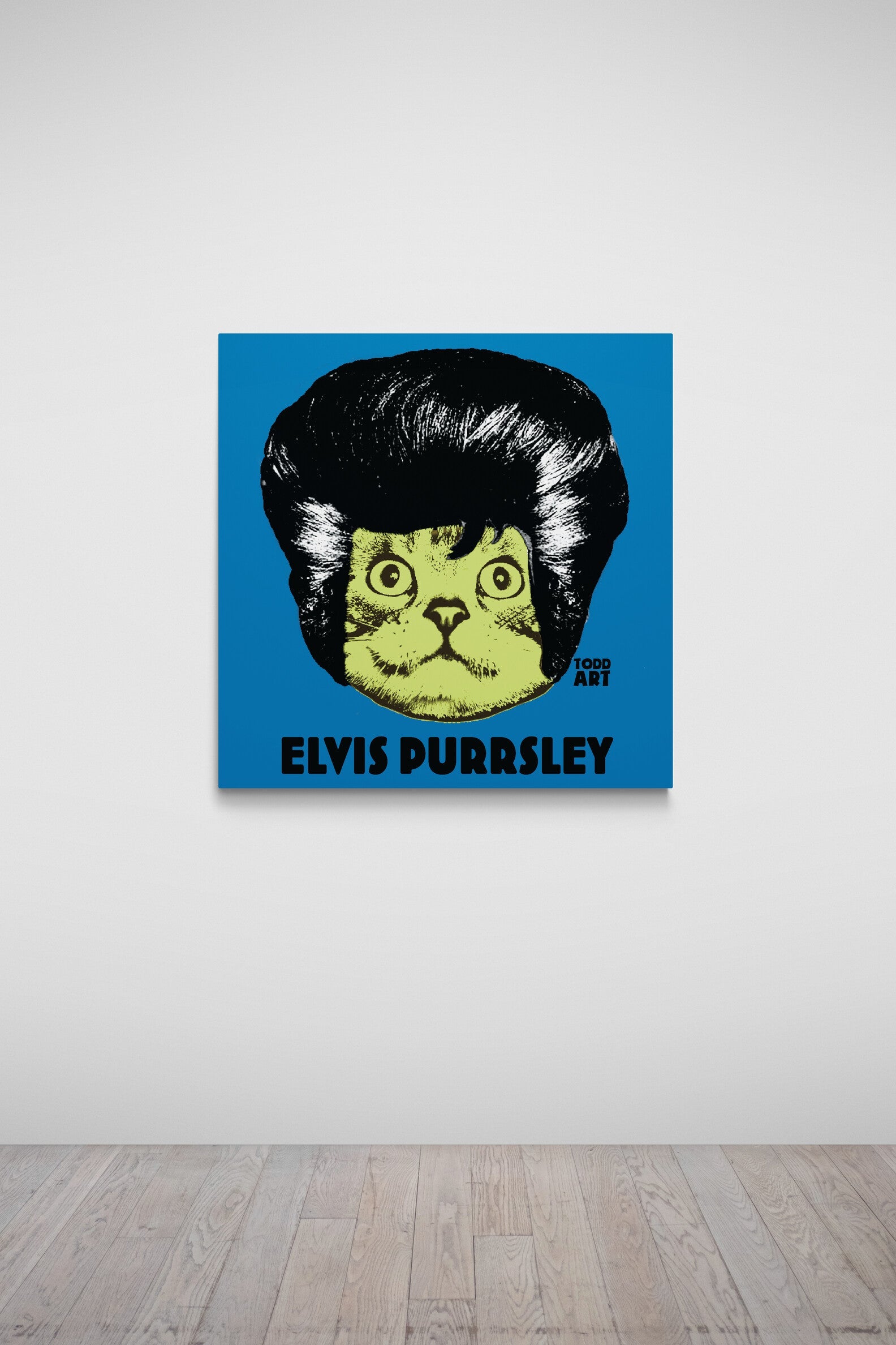 Elvis Purrsley-Druck auf Plexiglas montiert von Todd Goldman