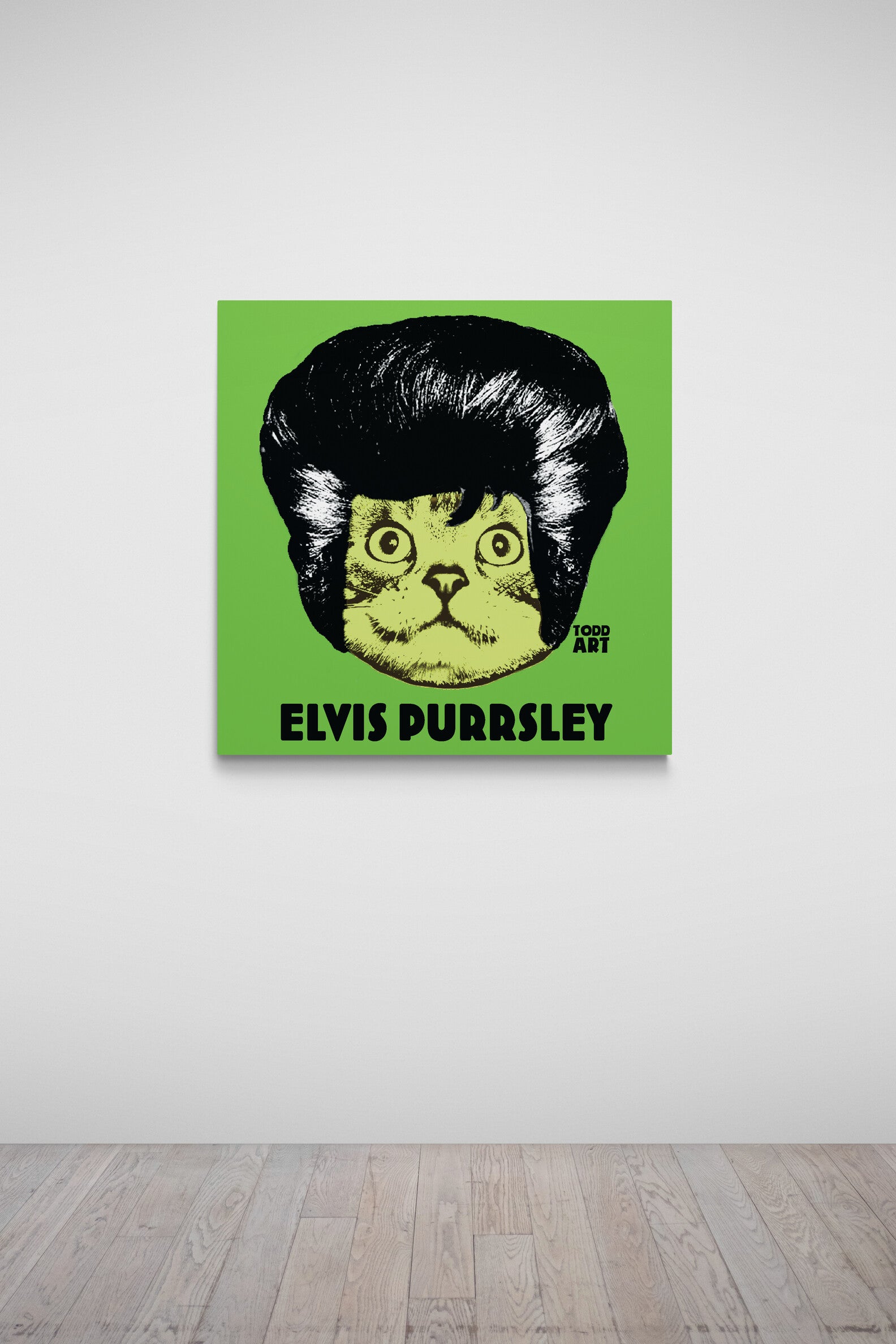 Elvis Purrsley-Druck auf Plexiglas montiert von Todd Goldman