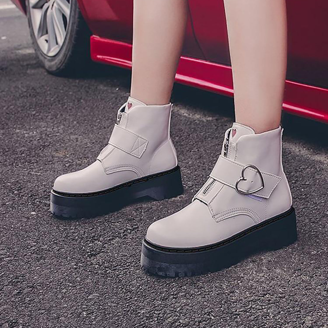 Sweet Heart High Platform Ankle Boots