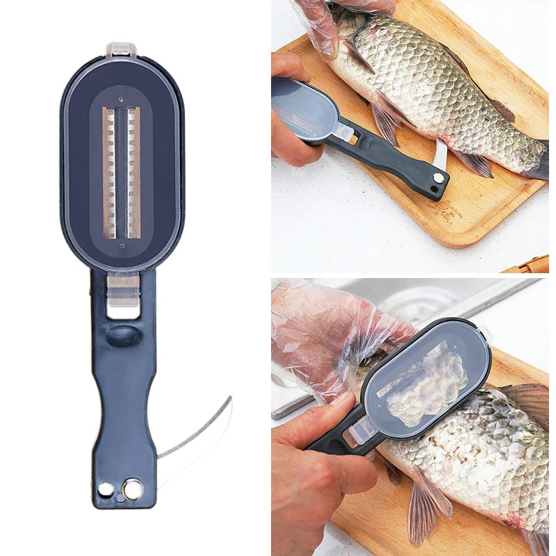 2-in-1 Fischschuppen-Bürstenschaber