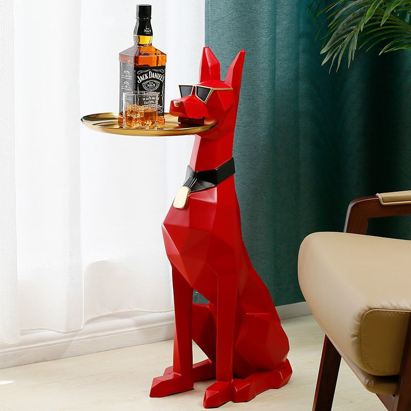 ArtZ® Doberman Nordic Sculpture Tray Table