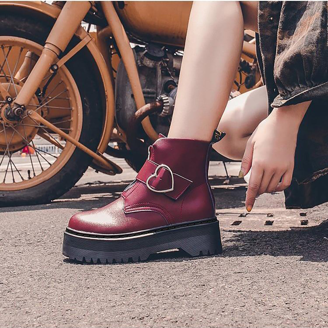 Sweet Heart High Platform Ankle Boots