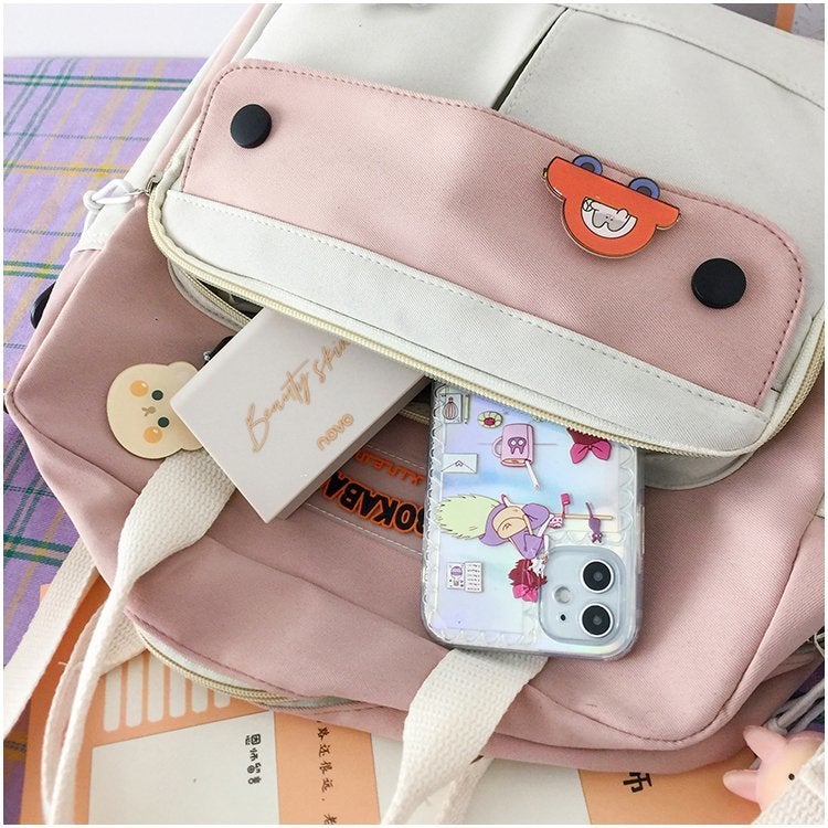 Preppy Style Small Cute Rabbit Backpack Girls Schoolbag