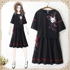 Niedliches Windy-Lolita-Band-Fuchs-Set im japanischen Stil