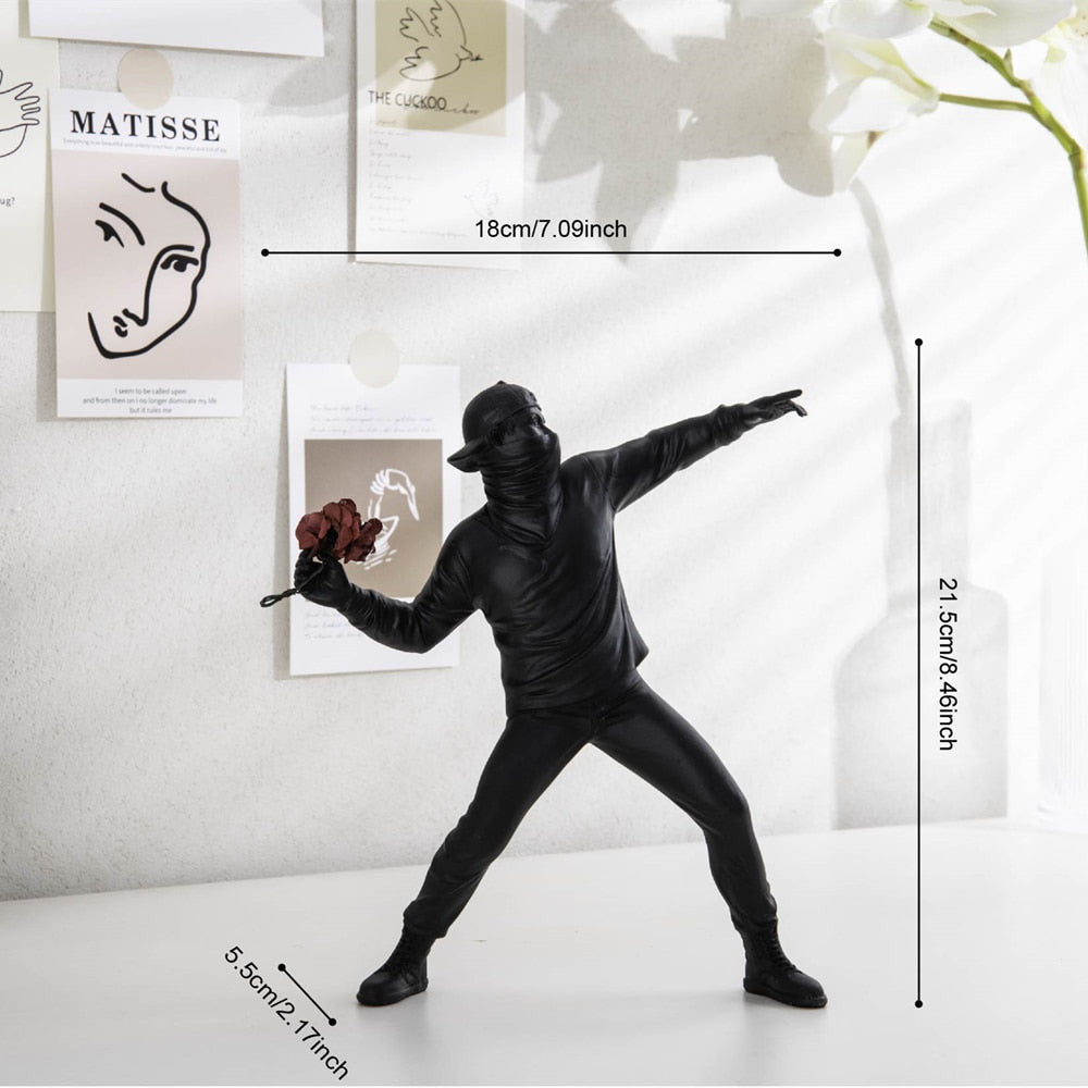 ArtZ® Man Throwing Flowers Sculpture