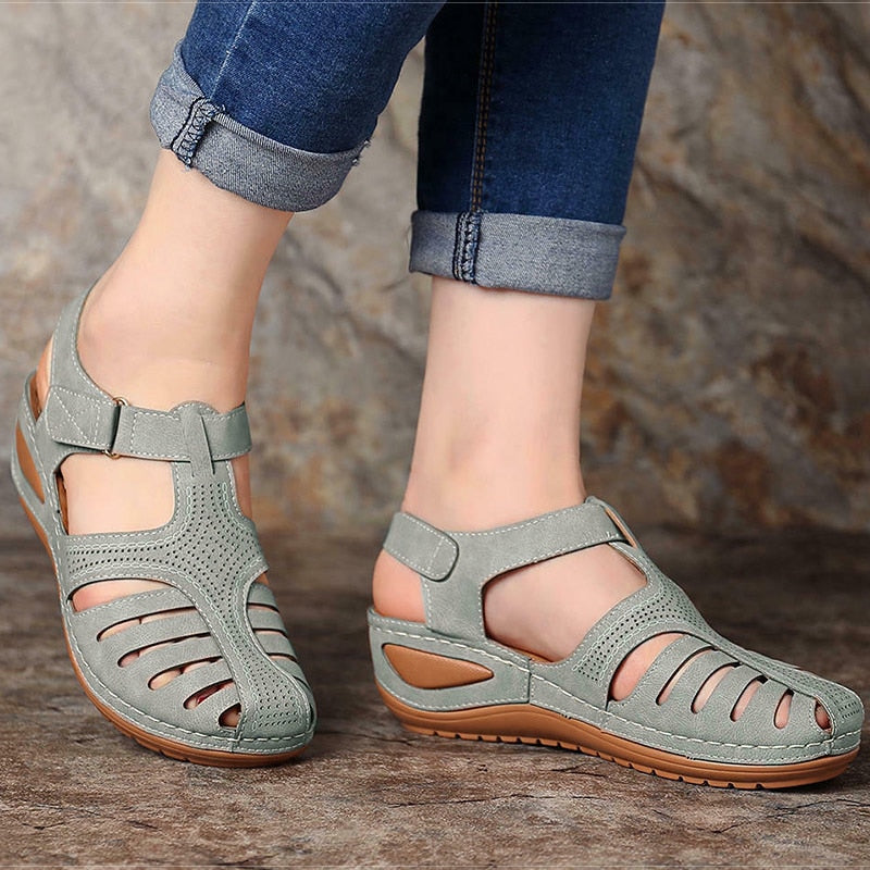 Wenkouban Women Sandals New Summer Shoes Woman Plus Size 44 Heels Sandals For Wedges Chaussure Femme Casual Gladiator Platform Shoes Talon