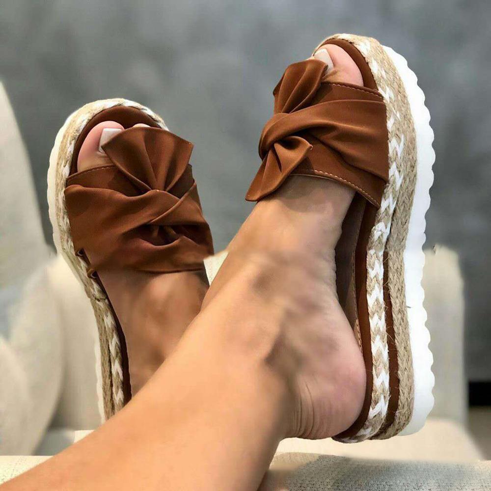 Wenkouban Hausschuhe Damen Sandalen Plattform Sandalen Schuhe Damen Bogen 2022 Sommer Sandalen Slipper Indoor Outdoor Flip-Flops Strandschuhe Weiblich